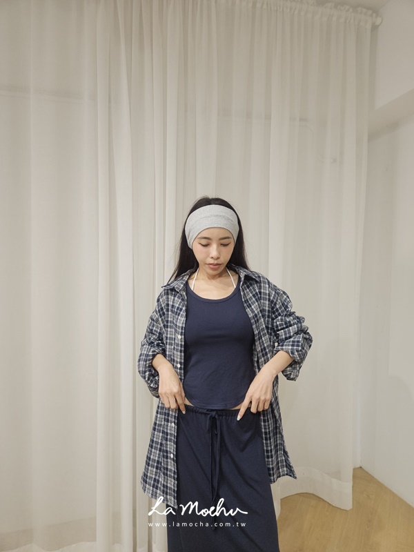 單口袋格紋襯衫(男女款)